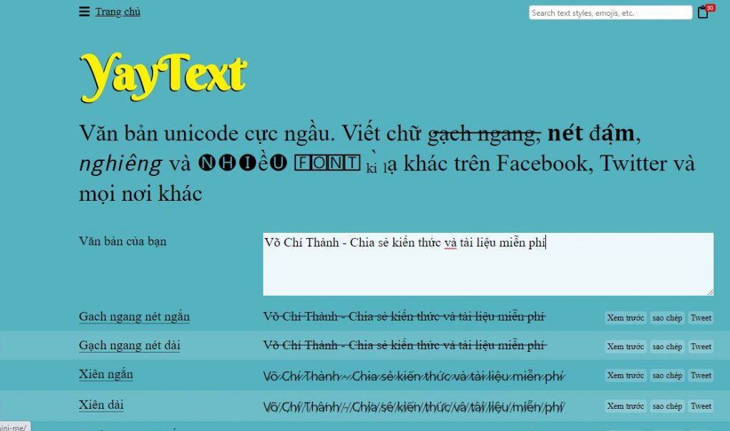 Viết chữ đẹp mắt với bộ công cụ yaytext - Võ Chí Thành