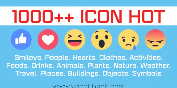 Thư viện icon cảm xúc để chèn vào bài viết và bình luận